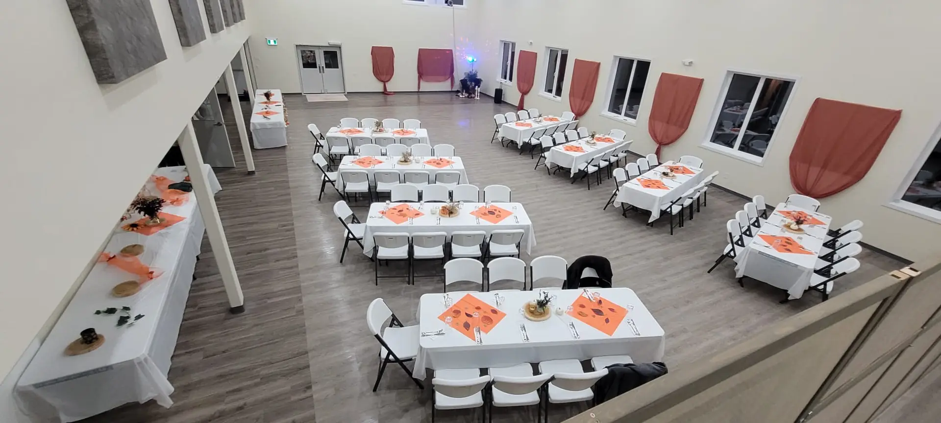 The hall at Bristol Event Centre seen from the back of the room